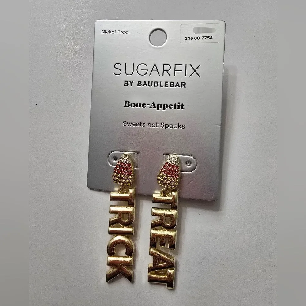 Sugarfix By Baublebar Earrings Bone Appetit Trick or Treat Candy Corn, New